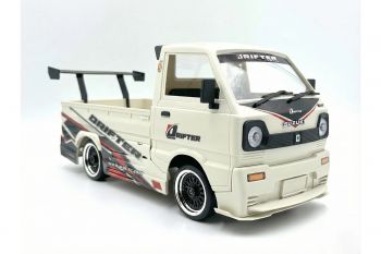 WPL D14S Suzuki Carry with Wide Body Kit RC Drift Kei Truck Electric Brushless 4WD 1/10 Scale RTR - White